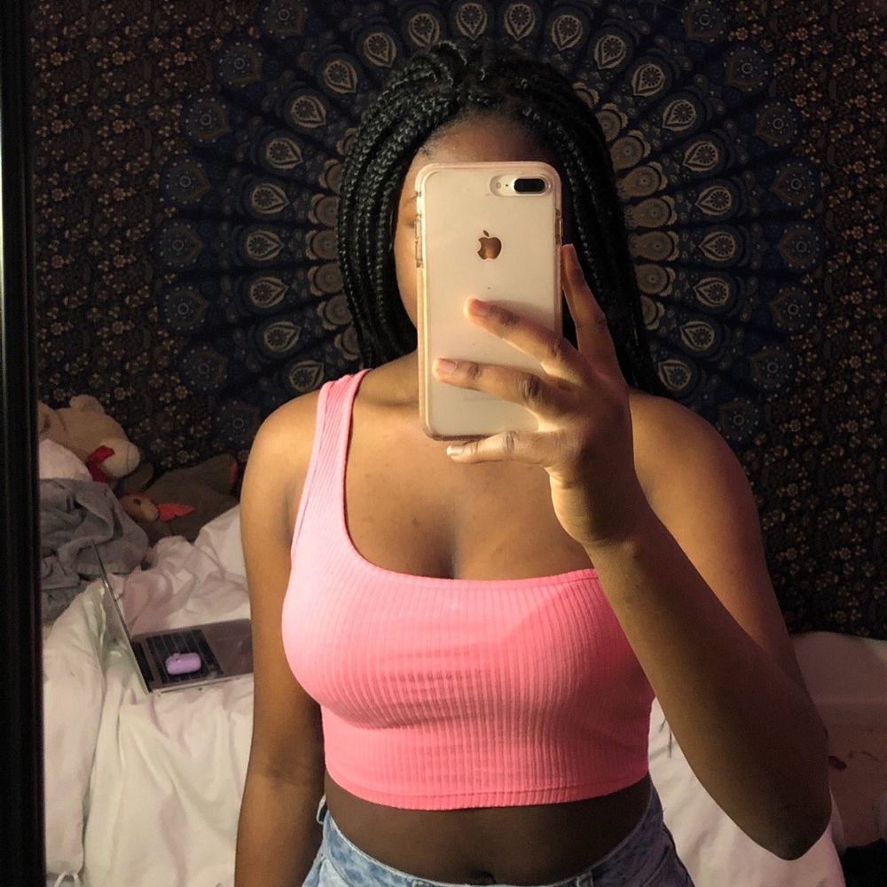 Pink one shoulder top